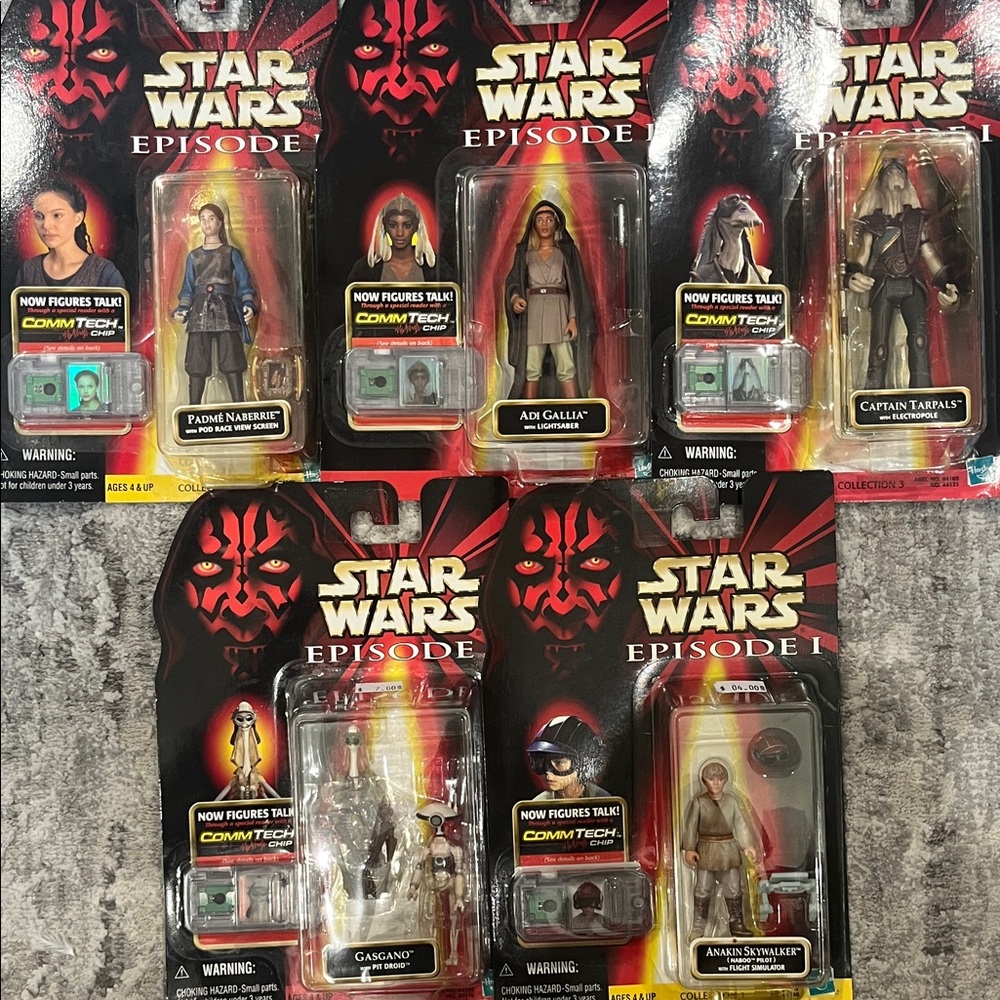 Star Wars Episode I Action Figures Collection - Red and Black Packaging